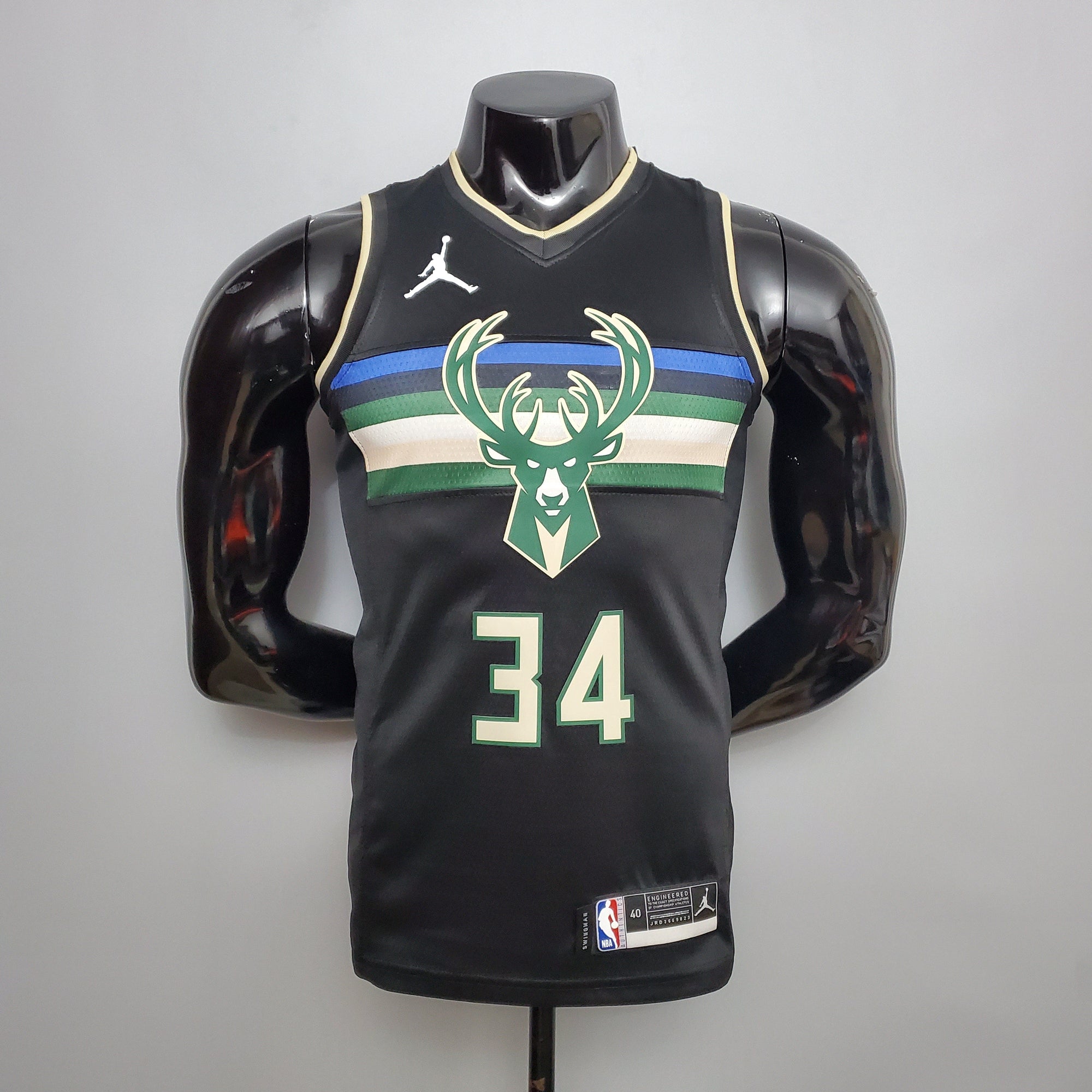 Camiseta NBA Milwalkee Bucks #34 Antetokounmpo - Theme Black