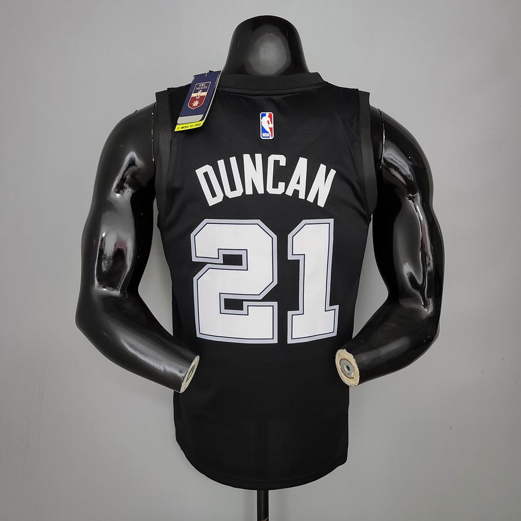 Camiseta NBA San Antonio Spurs #21 Duncan - City Edition Black