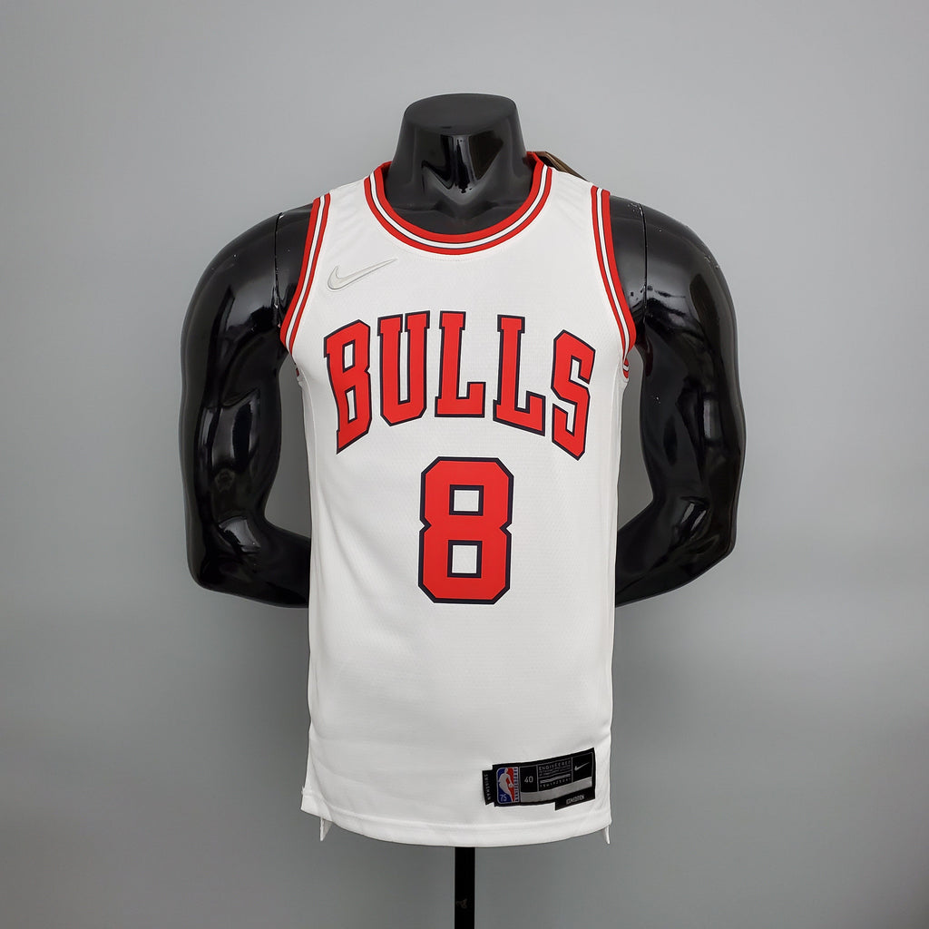 Camiseta NBA Chicago Bulls #8 LaVine - 75° Cumpleaños White
