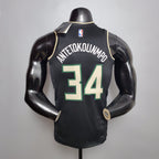 Camiseta NBA Milwalkee Bucks #34 Antetokounmpo - Theme Black