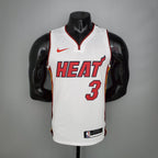 Camiseta NBA Miami Heat #3 Wade - 75° Cumpleaños White