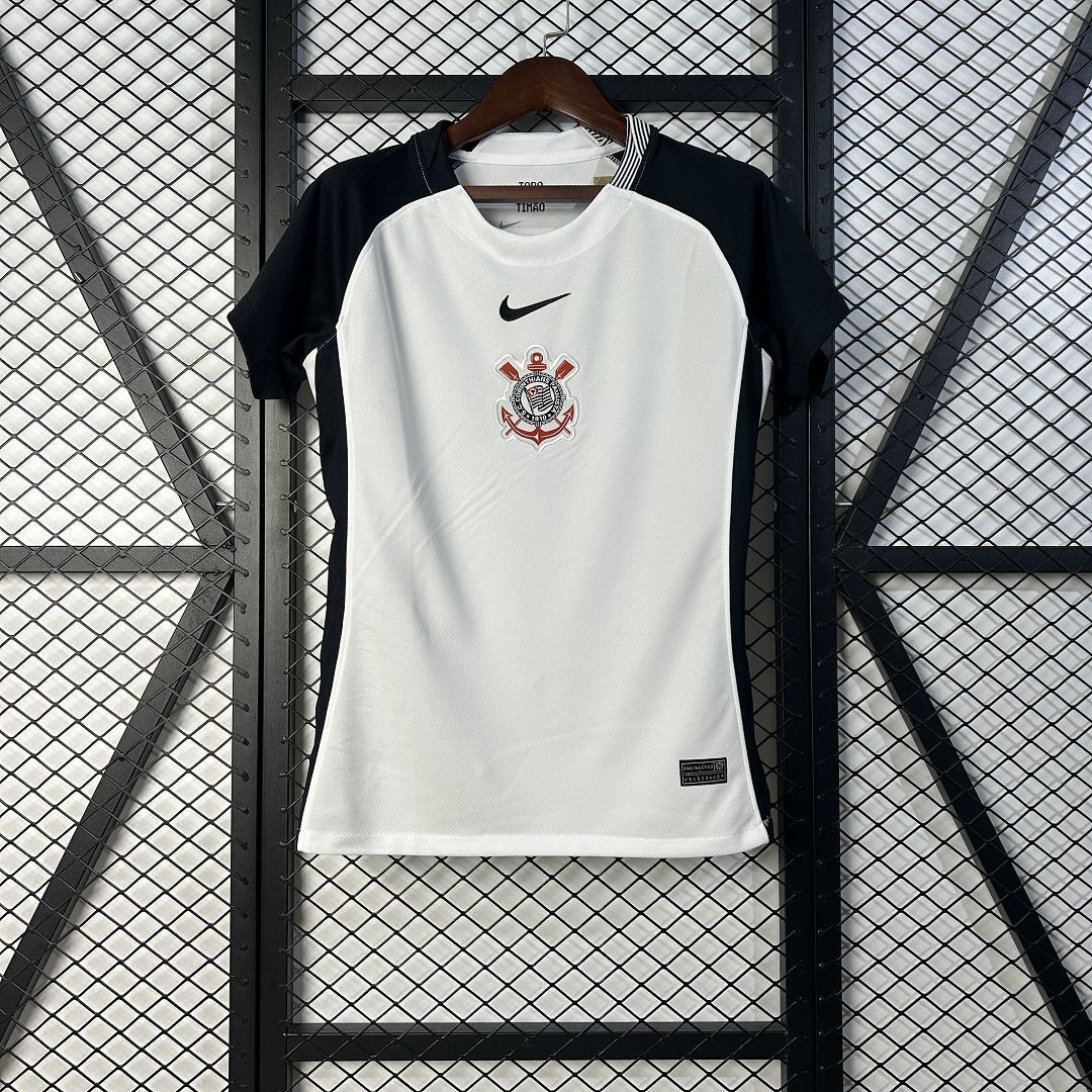 Camiseta Corinthians 2025 Casa - (Feminina)