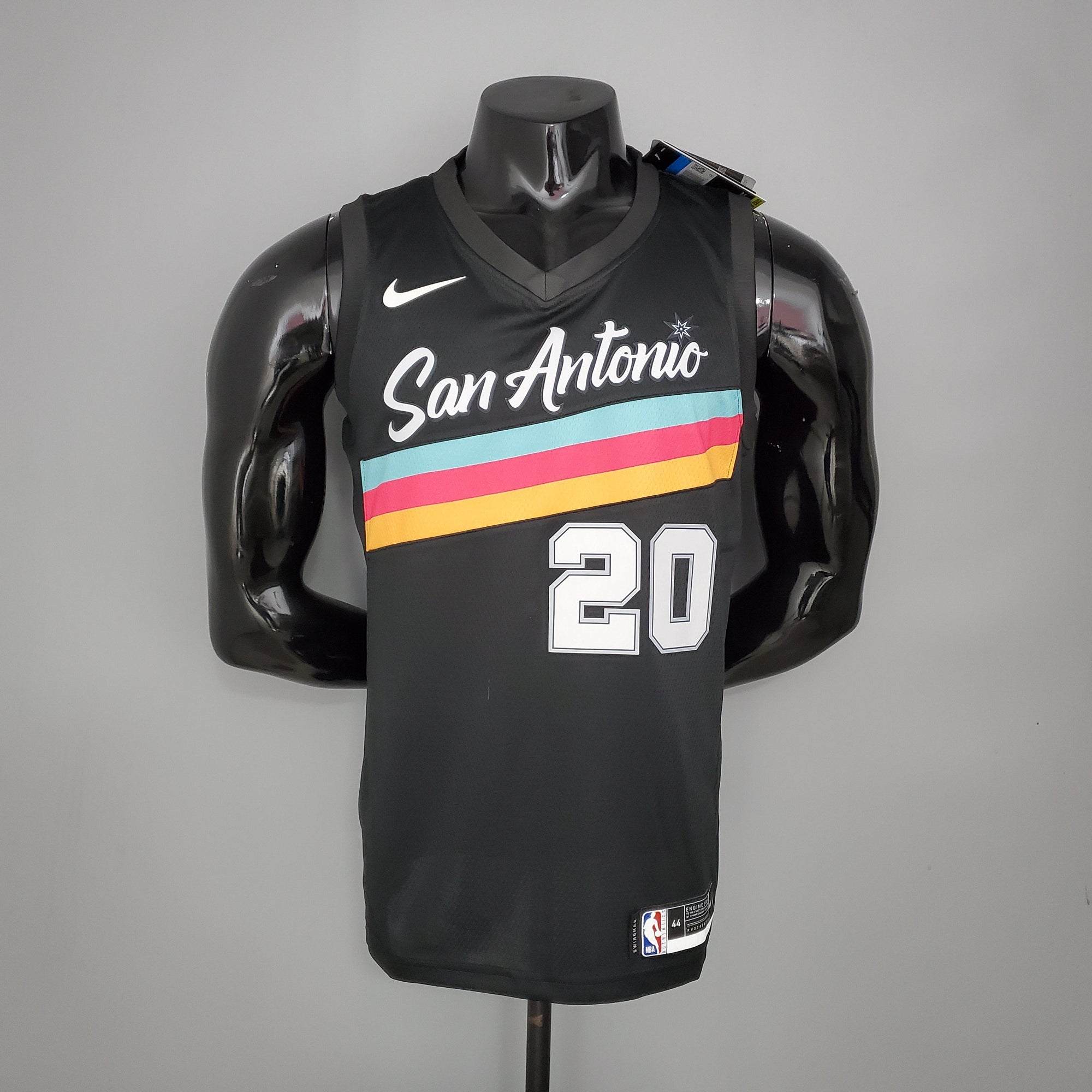 Camiseta NBA San Antonio Spurs #20 Ginobili - City Edition Black