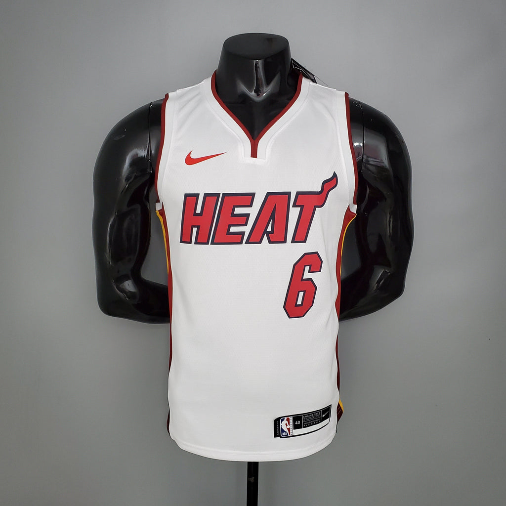 Camiseta NBA Miami Heat #6 James - 75° Cumpleaños White