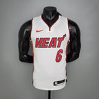 Camiseta NBA Miami Heat #6 James - 75° Cumpleaños White