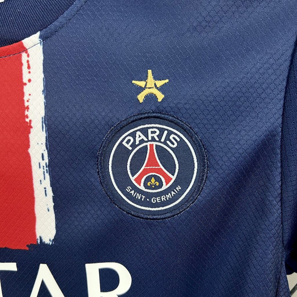 Kit Infantil PSG 24/25 Casa (Com Estrelas)