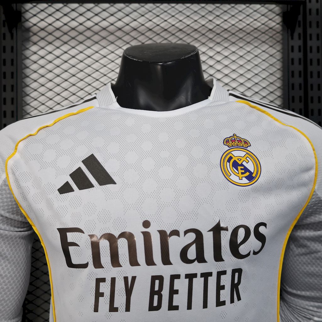 Camiseta Real Madrid 25/26 Casa - (Jugador) Manga Larga